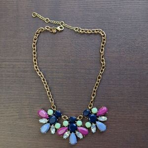 Jcrew Store Not Factory statement crystal Flowers Bib necklace